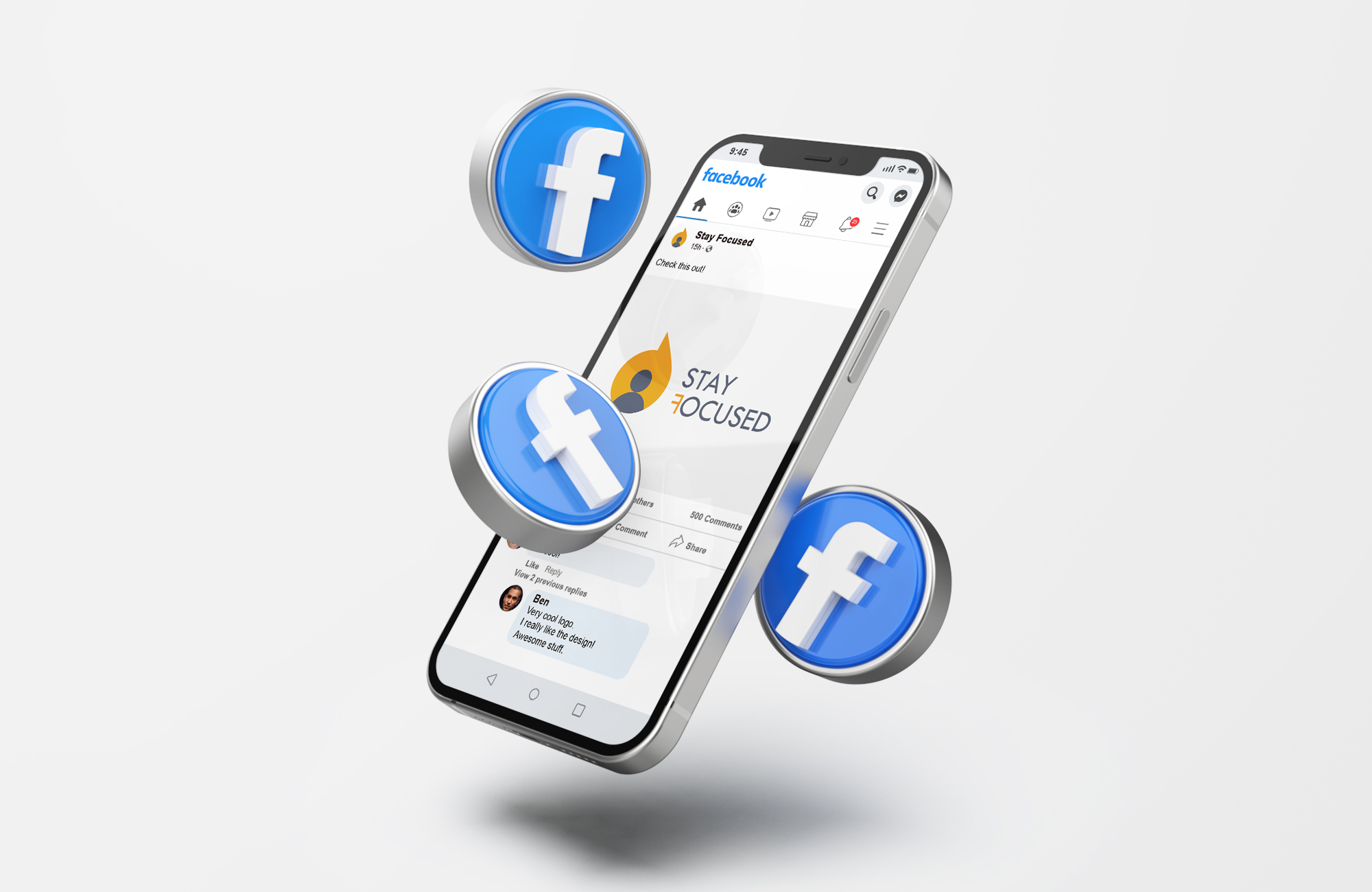 Stay Focused - Mockup Facebook Stay Focused - Mockup Facebook